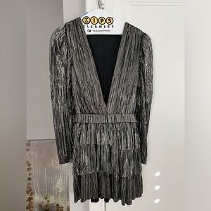 Sabina Musayev Hermione Mini Dress - Black and Gold (size M)